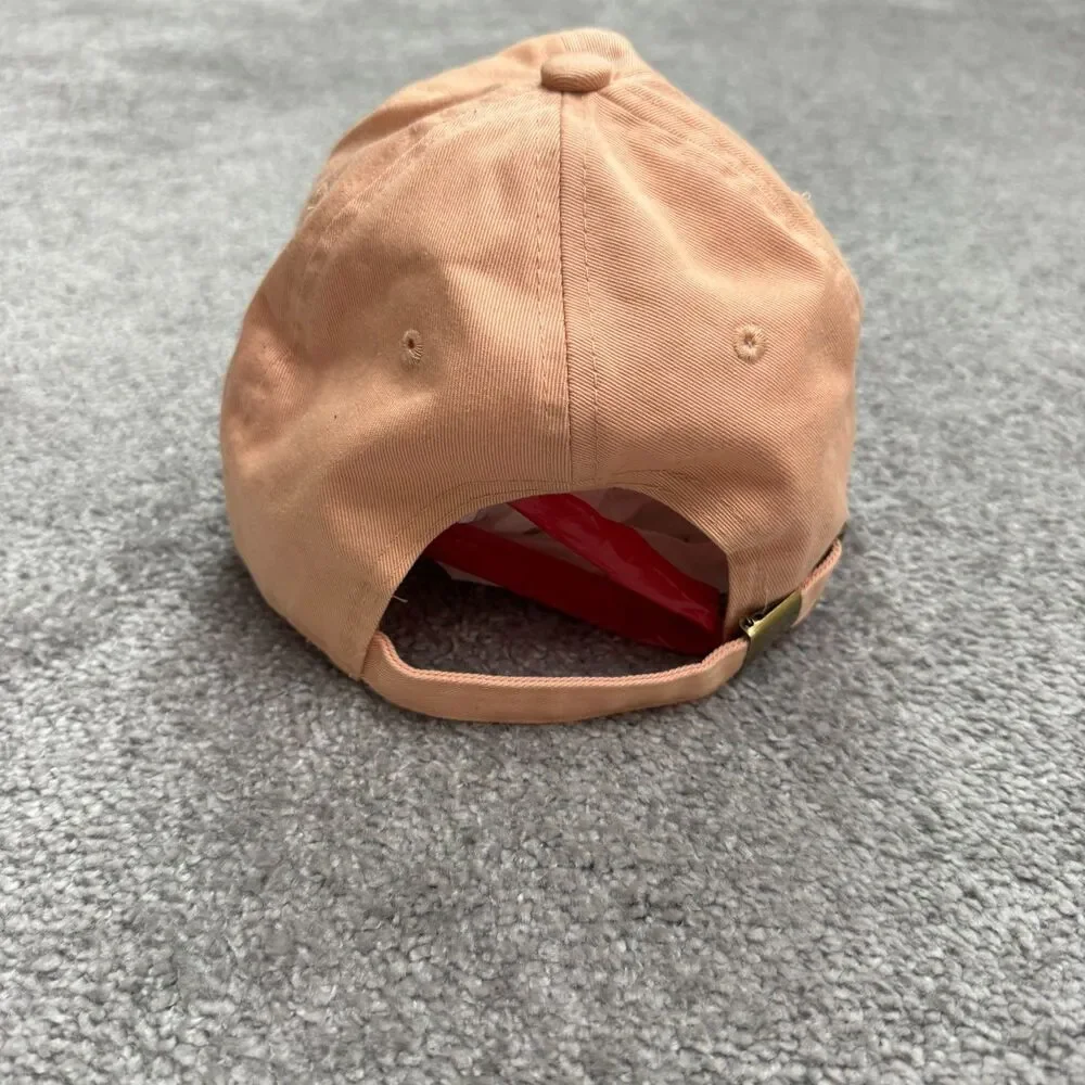 Elkod Mountain Range Embroidered Dad Hat Cap Peach One Size Fits All Outdoor